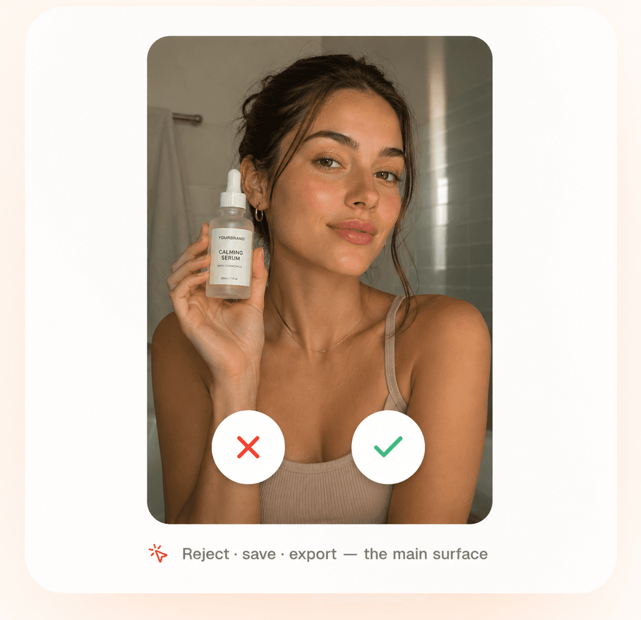 Ad swipe feed mockup